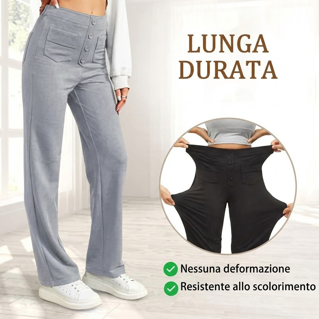🔥50% de Sconto🔥 Alta Elasticità | Pantaloni casual a gamba dritta a vita alta