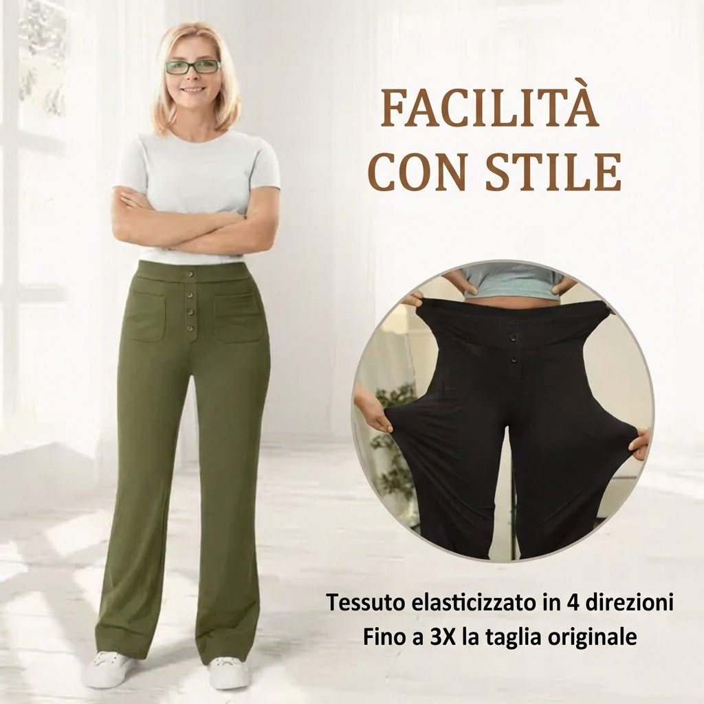 🔥50% de Sconto🔥 Alta Elasticità | Pantaloni casual a gamba dritta a vita alta