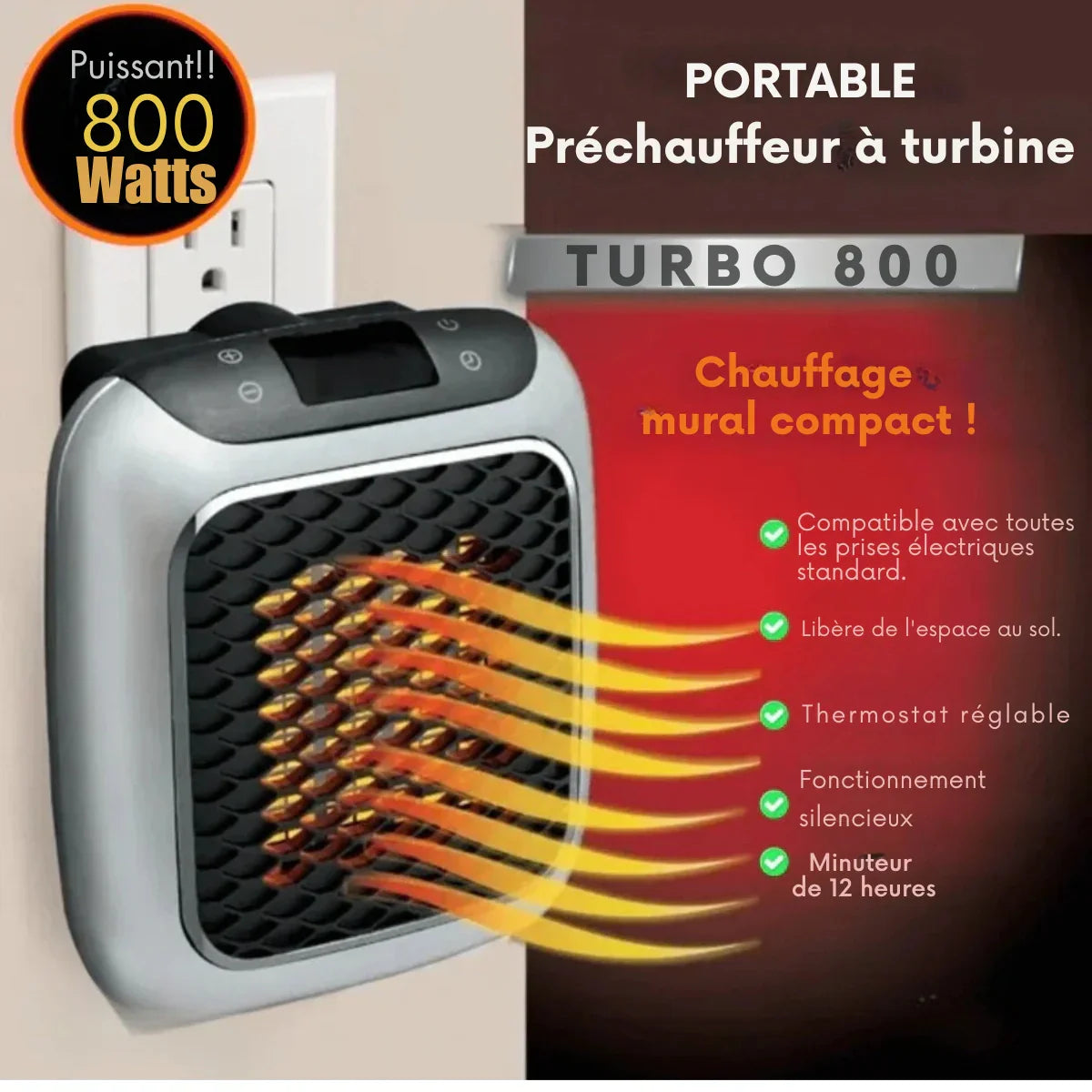 HeatWave™ - Chauffage mural portable