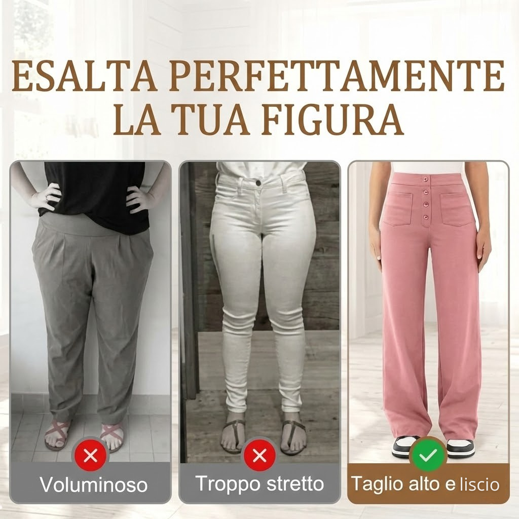 🔥50% de Sconto🔥 Alta Elasticità | Pantaloni casual a gamba dritta a vita alta