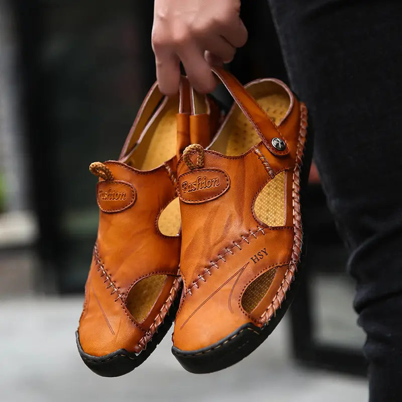 Sandales décontractées en cuir souple de haute qualité pour hommes - MonarchWay™