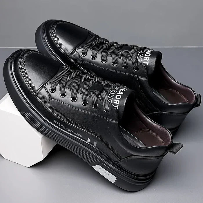 Sneaker Casual in Vera Pelle | Modello Flat Sport