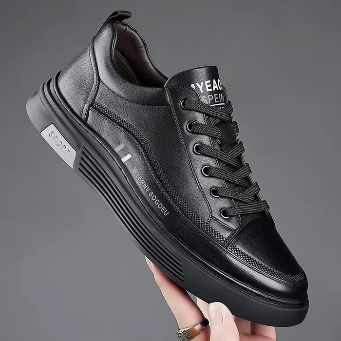 Baskets décontractées en cuir véritable - Sport plat - [BLACK FRIDAY] - [ACHETÉZ 1, RECEVÉ 2 GRATUIT]