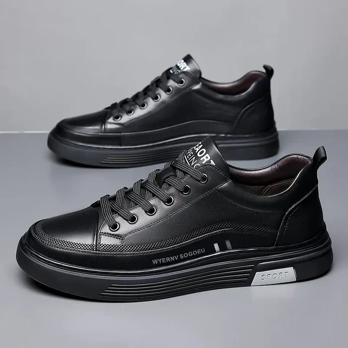 Baskets décontractées en cuir véritable - Sport plat - [BLACK FRIDAY] - [ACHETÉZ 1, RECEVÉ 2 GRATUIT]