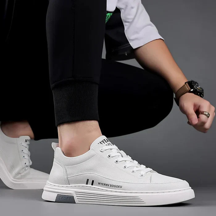 Baskets décontractées en cuir véritable - Sport plat - [BLACK FRIDAY] - [ACHETÉZ 1, RECEVÉ 2 GRATUIT]