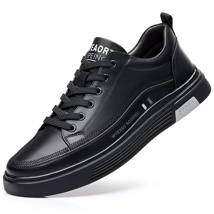 Baskets décontractées en cuir véritable - Sport plat - [BLACK FRIDAY] - [ACHETÉZ 1, RECEVÉ 2 GRATUIT]