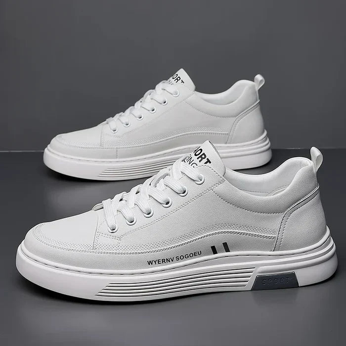 Baskets décontractées en cuir véritable - Sport plat - [BLACK FRIDAY] - [ACHETÉZ 1, RECEVÉ 2 GRATUIT]