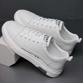 Baskets décontractées en cuir véritable - Sport plat - [BLACK FRIDAY] - [ACHETÉZ 1, RECEVÉ 2 GRATUIT]