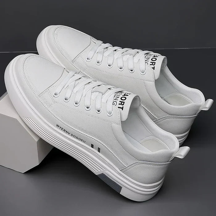 Baskets décontractées en cuir véritable - Sport plat - [ACHETEZ-EN 1, RECEVEZ 2 GRATUITS]