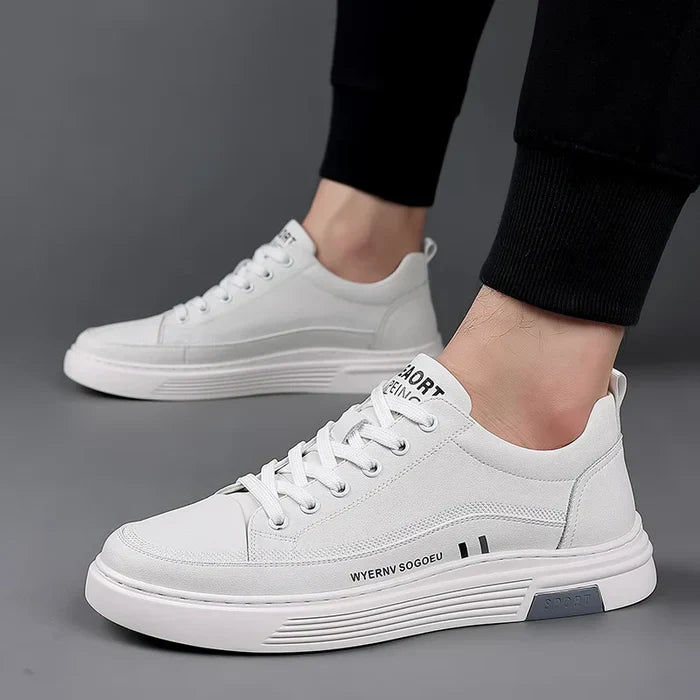 Baskets décontractées en cuir véritable - Sport plat - [ACHETEZ-EN 1, RECEVEZ 2 GRATUITS]