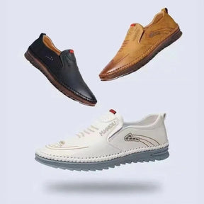 Mocassins à enfiler en cuir pour hommes - [ACHETEZ-EN 1, RECEVEZ 2 GRATUITS]